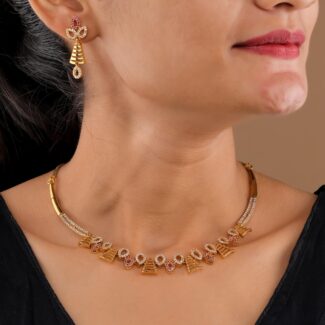 Evara Ruby Drop Elegance Necklace Set