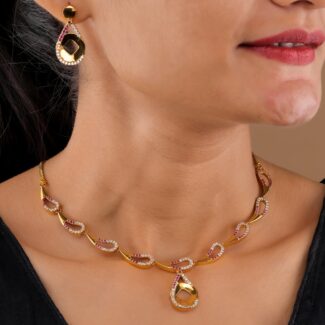 Ruhani Ruby Elegance Necklace Set