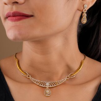 Zivara Diamond Drop Elegance Necklace Set